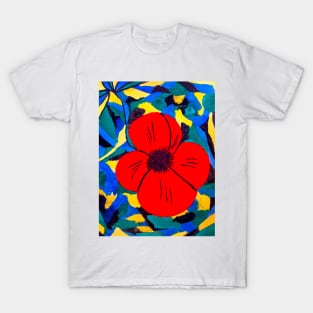 Red flower T-Shirt